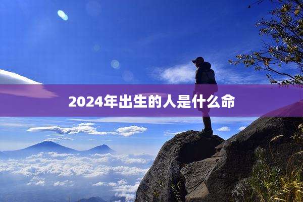 2024年出生的人是什么命