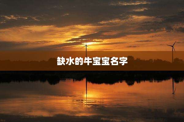 缺水的牛宝宝名字