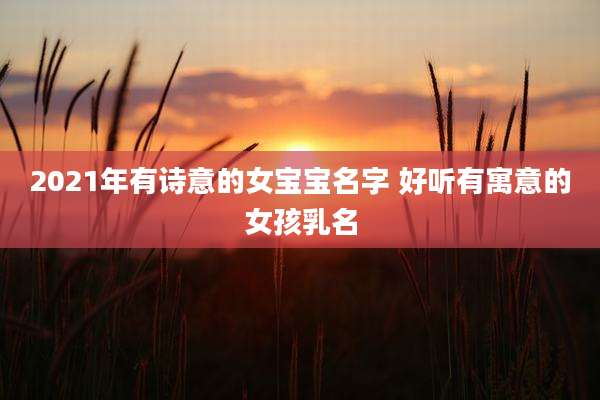 2021年有诗意的女宝宝名字 好听有寓意的女孩乳名