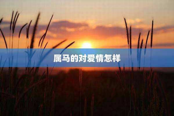 属马的对爱情怎样