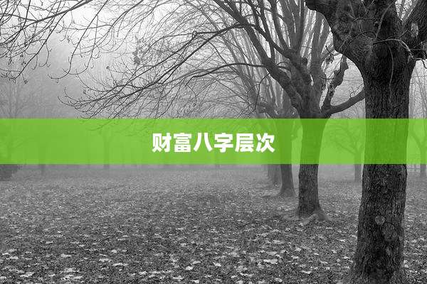 财富八字层次
