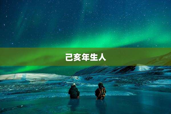 己亥年生人