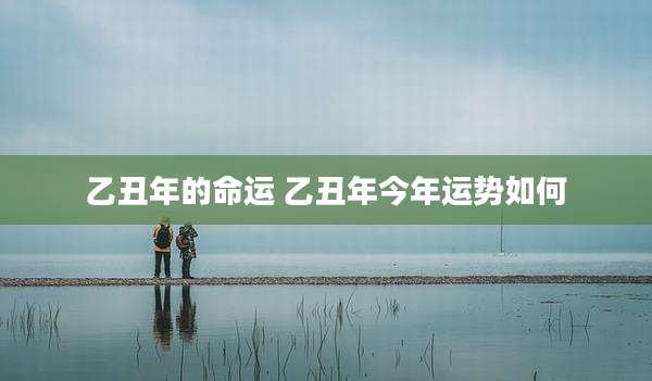 乙丑年的命运 乙丑年今年运势如何