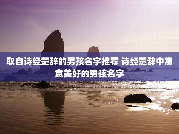 取自诗经楚辞的男孩名字推荐 诗经楚辞中寓意美好的男孩名字