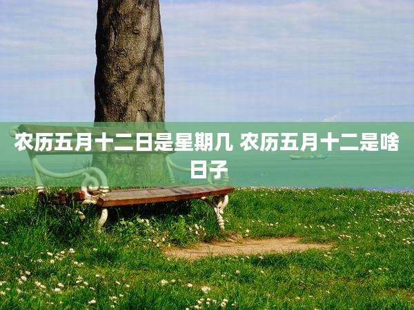 农历五月十二日是星期几 农历五月十二是啥日子