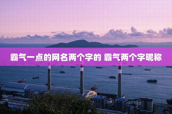 霸气一点的网名两个字的 霸气两个字昵称