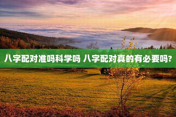 八字配对准吗科学吗 八字配对真的有必要吗?