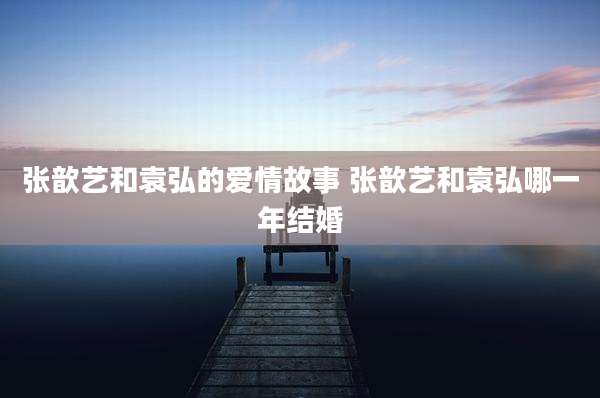 张歆艺和袁弘的爱情故事 张歆艺和袁弘哪一年结婚