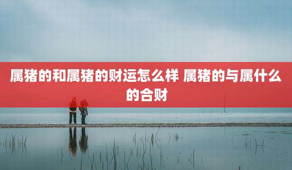 属猪的和属猪的财运怎么样 属猪的与属什么的合财