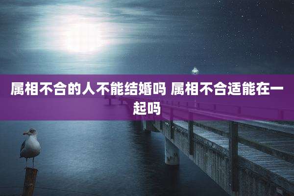 属相不合的人不能结婚吗 属相不合适能在一起吗