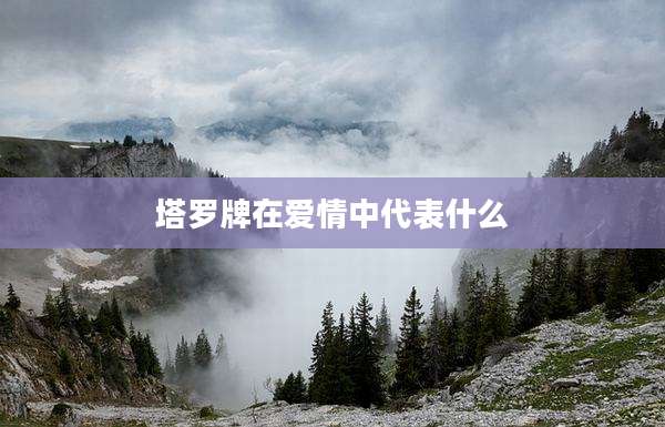 塔罗牌在爱情中代表什么
