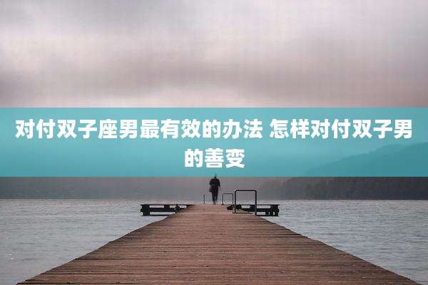 对付双子座男最有效的办法 怎样对付双子男的善变