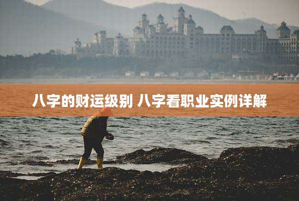 八字的财运级别 八字看职业实例详解