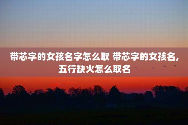 带芯字的女孩名字怎么取 带芯字的女孩名,五行缺火怎么取名