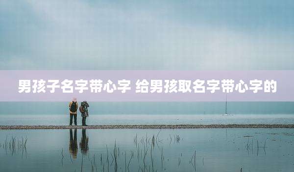 男孩子名字带心字 给男孩取名字带心字的