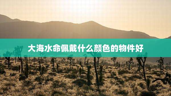 大海水命佩戴什么颜色的物件好