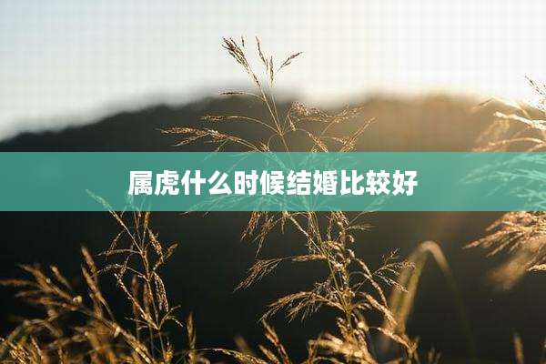 属虎什么时候结婚比较好