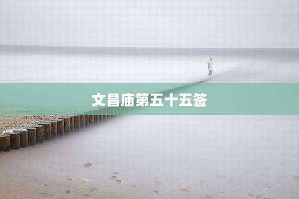 文昌庙第五十五签