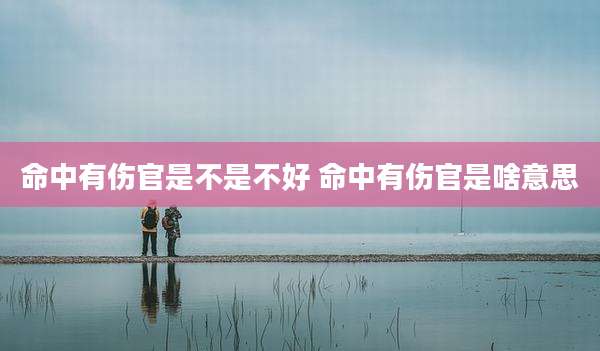 命中有伤官是不是不好 命中有伤官是啥意思