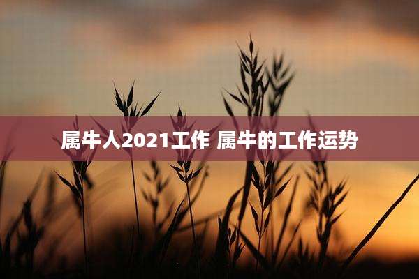 属牛人2021工作 属牛的工作运势