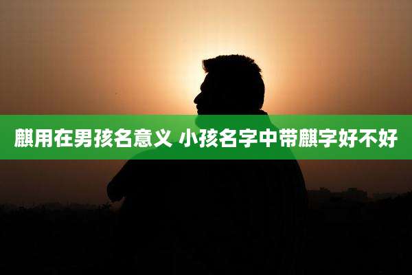 麒用在男孩名意义 小孩名字中带麒字好不好