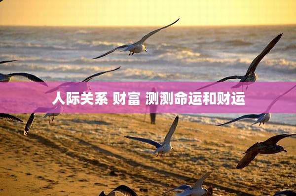 人际关系 财富 测测命运和财运