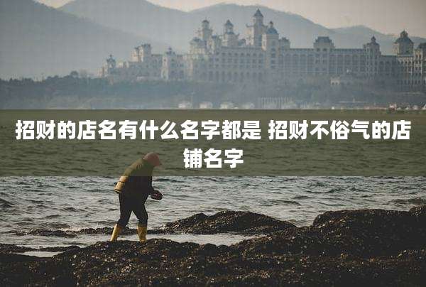 招财的店名有什么名字都是 招财不俗气的店铺名字