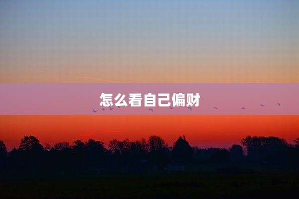 怎么看自己偏财