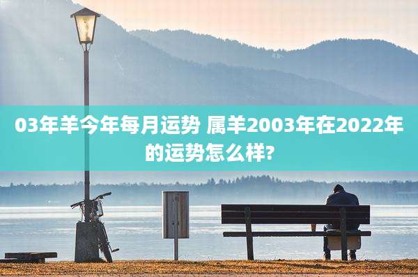 03年羊今年每月运势 属羊2003年在2022年的运势怎么样?