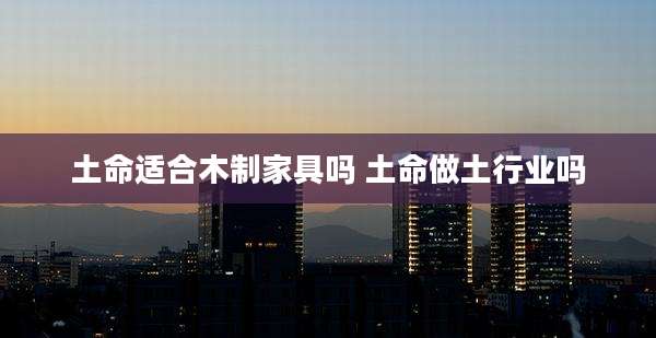土命适合木制家具吗 土命做土行业吗