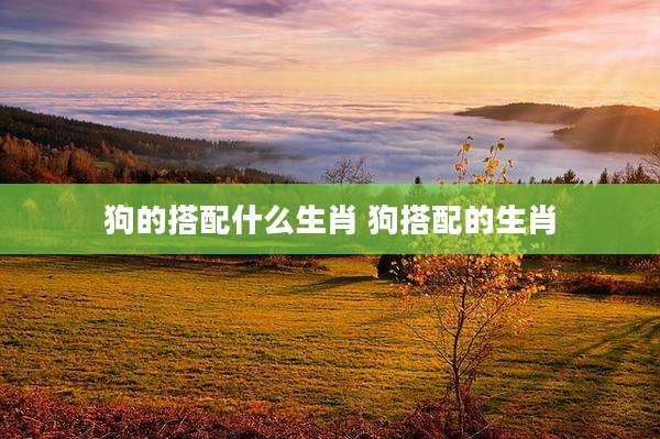 狗的搭配什么生肖 狗搭配的生肖