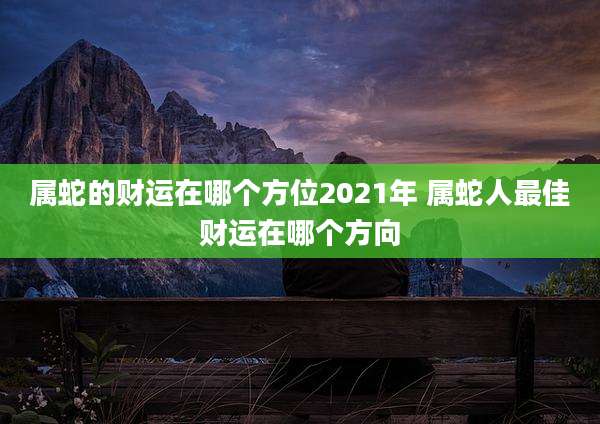 属蛇的财运在哪个方位2021年 属蛇人最佳财运在哪个方向