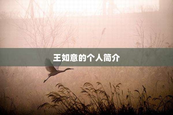 王如意的个人简介