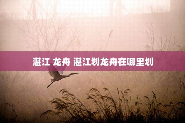 湛江 龙舟 湛江划龙舟在哪里划