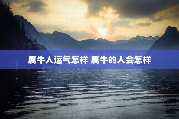 属牛人运气怎样 属牛的人会怎样