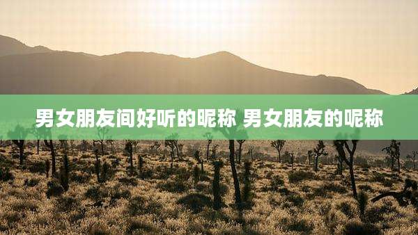 男女朋友间好听的昵称 男女朋友的呢称
