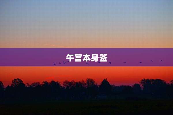 午宫本身签