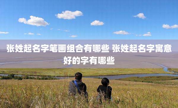 张姓起名字笔画组合有哪些 张姓起名字寓意好的字有哪些