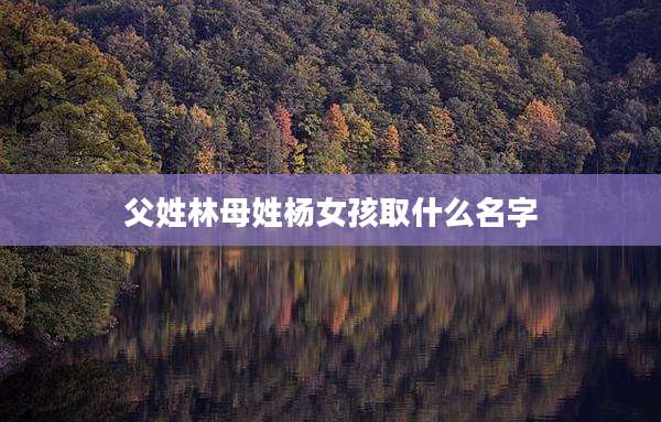 父姓林母姓杨女孩取什么名字