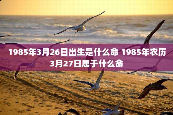 1985年3月26日出生是什么命 1985年农历3月27日属于什么命