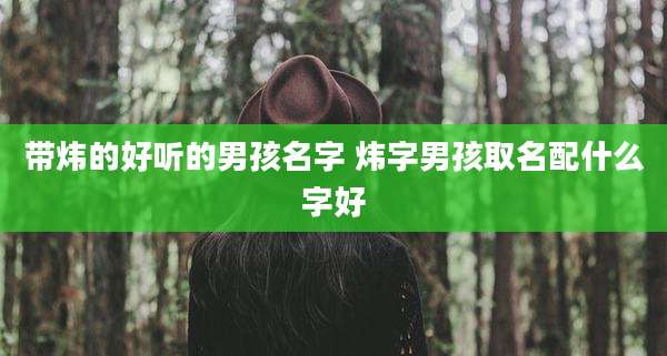 带炜的好听的男孩名字 炜字男孩取名配什么字好