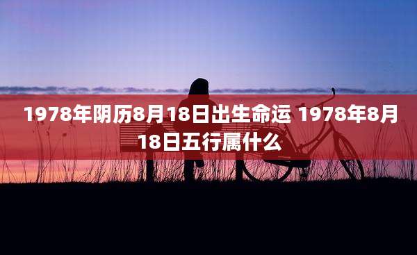 1978年阴历8月18日出生命运 1978年8月18日五行属什么