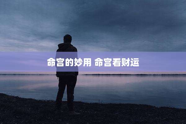 命宫的妙用 命宫看财运