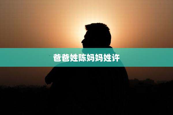 爸爸姓陈妈妈姓许