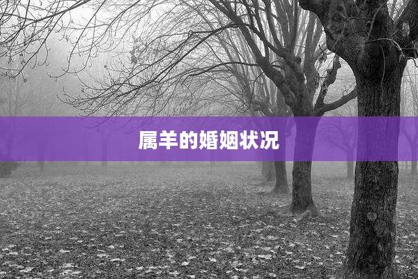 属羊的婚姻状况