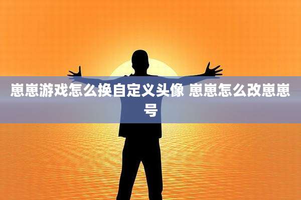 崽崽游戏怎么换自定义头像 崽崽怎么改崽崽号