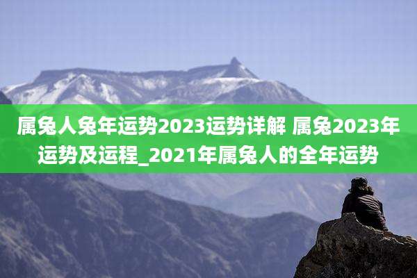 属兔人兔年运势2023运势详解 属兔2023年运势及运程_2021年属兔人的全年运势