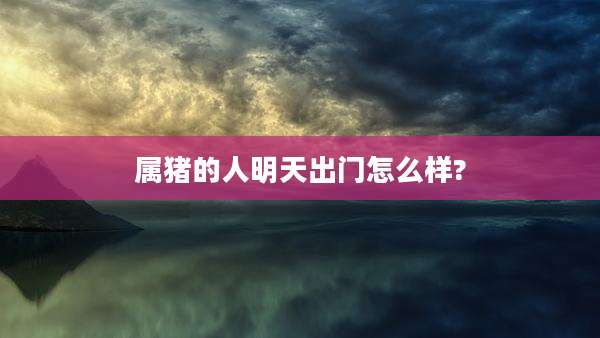属猪的人明天出门怎么样?