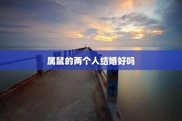 属鼠的两个人结婚好吗