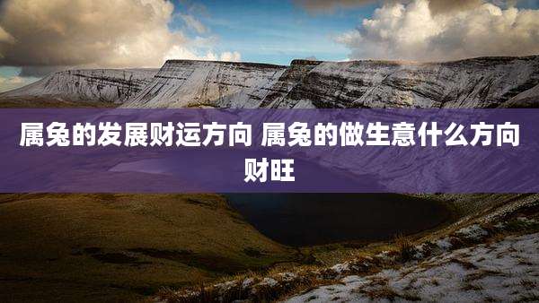 属兔的发展财运方向 属兔的做生意什么方向财旺